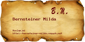 Bernsteiner Milda névjegykártya